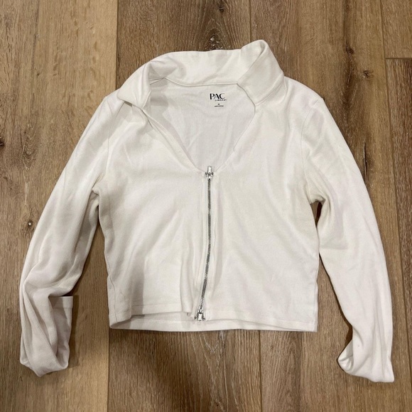 SOLD PacSun Long Sleeve Collared Crop Top Size Medium - Picture 3 of 4